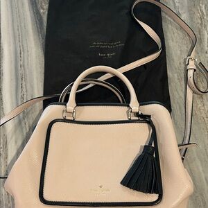 Kate Spade NWOT light pink Satchel with Black Trim shoulder bag purse
